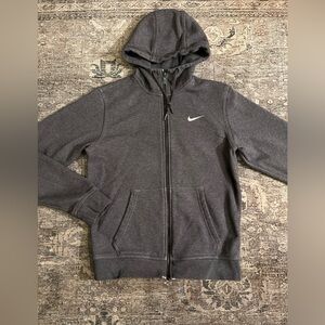 Nike Men’s Charcoal Full-Zip Hoodie Small